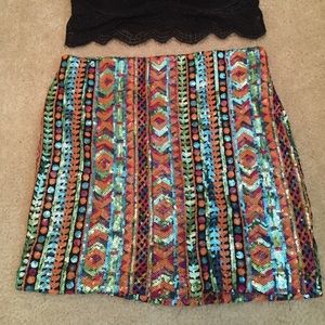 Mini Sequin Skirt